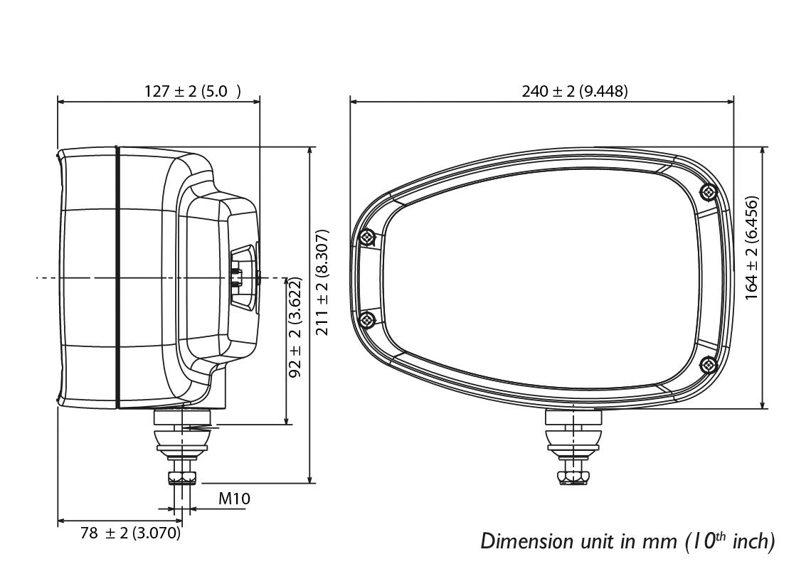 Proiettore SAE LED 12/24V